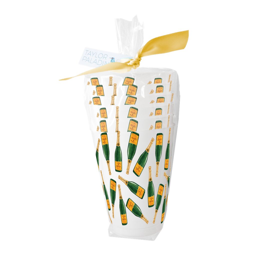 Champagne Pattern Frosted Cup
