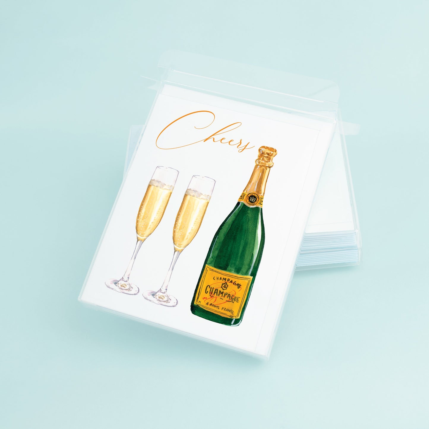 Champagne Bottle and glasses